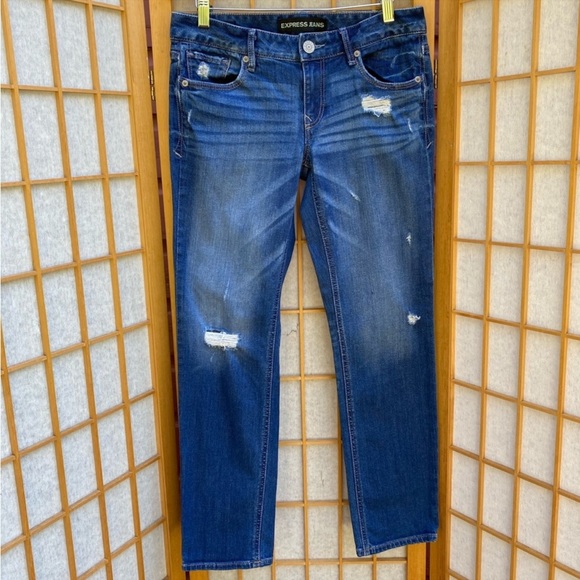 Express Distressed Stella Skinny Low Rise Jean SZ 6S - Picture 2 of 16